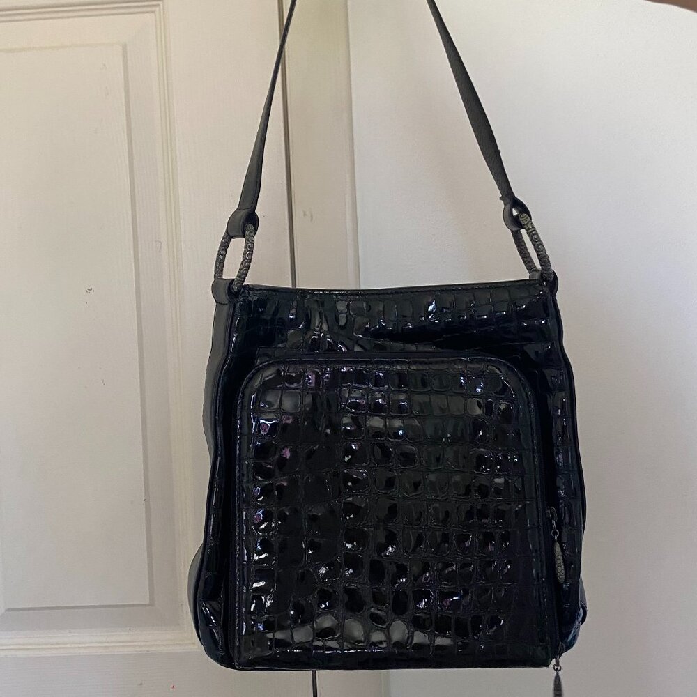 Brighton Crocodile Embossed Shoulder Bag